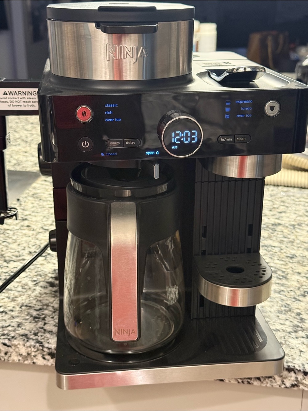 Ninja Coffee Maker with Black and Stainless Steel Finish
